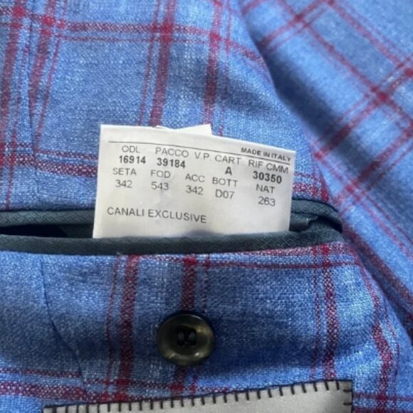 Canali Exclusive Silk/Cashmere Plaid Blazer - Picture 6 of 9